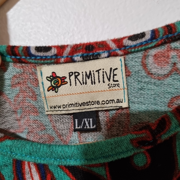 Primative Size L / XL  ( Aus 12 ) Aqua Floral Long Sleeve Blouse - Picture 3 of 3